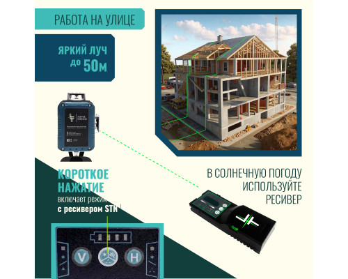 Профессиональный Лазерный уровень (нивелир) LT L16-360Q 16 линий  + тренога 1.6м